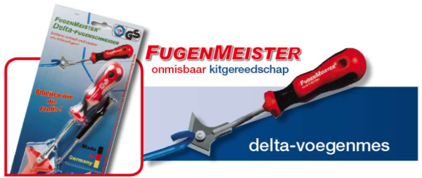 FugenMeister Onmisbaar Kitgereedschap Delta-voegenmes